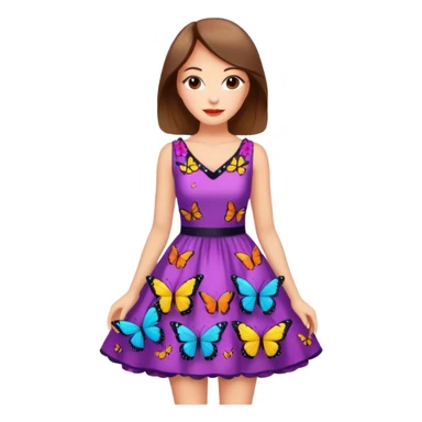 the miss  pageant butterfly dress winner lady sticker