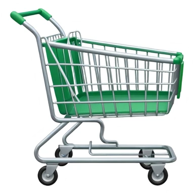 AN EMPTY GREEN SHOPPING TROLLEY sticker