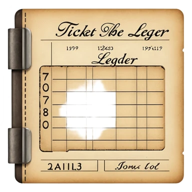 ticket ledger sticker