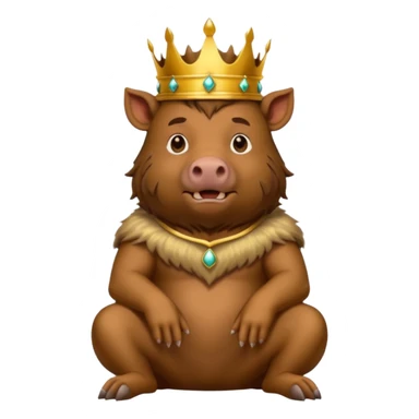 boar King, sitting sticker