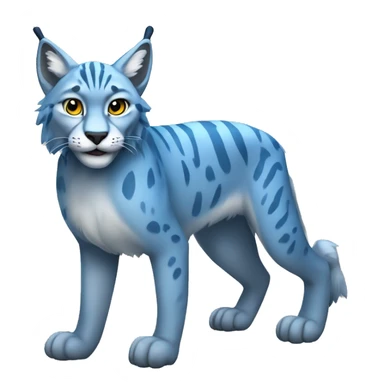 A blue lynx full body sticker