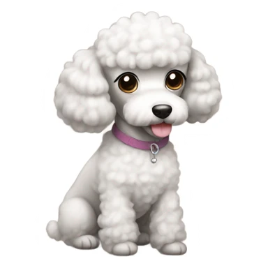 Cute poodle sticker