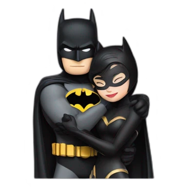batman and catwoman hugging sticker