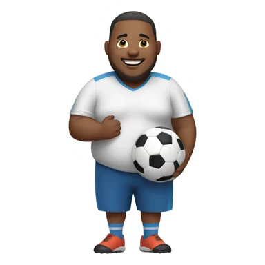 really fat guy juggling a soccer ball sticker