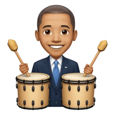 Obama drummer sticker