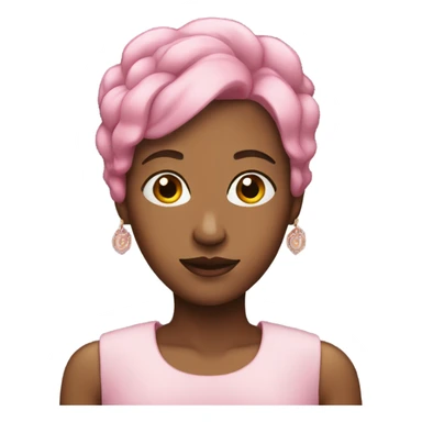 Brown queen with short pink straight hair sticker