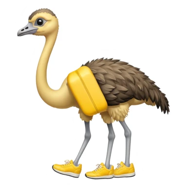  ostrich-in-yellow sneakers sticker
