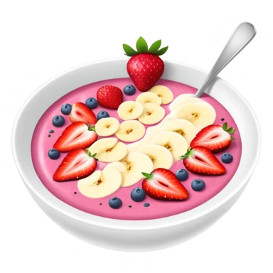 smoothie bowl with strawberries sticker
