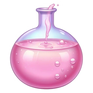a sparkly pastel pink potion sticker