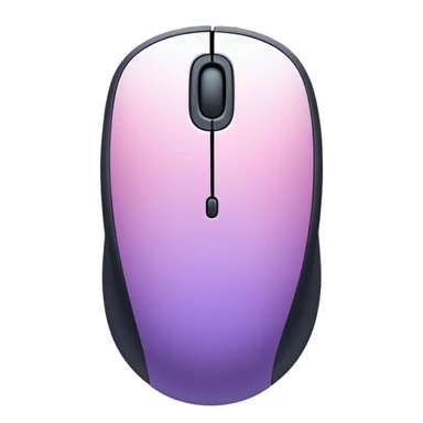 pastel purple to pink ombré computer mouse with accents  sticker
