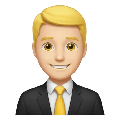 a man with yellow tie  sticker