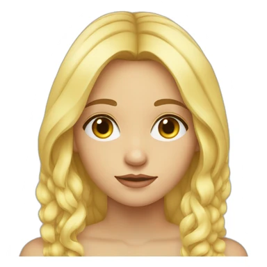 fille au yeux jaune avec cheveux long et blond sticker