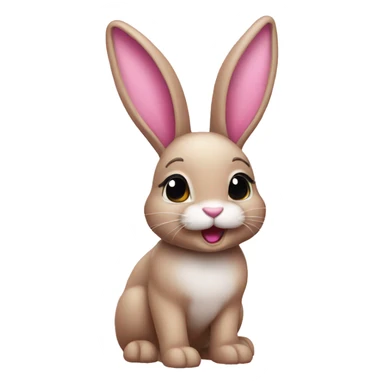 a bunny in pink christmas sticker