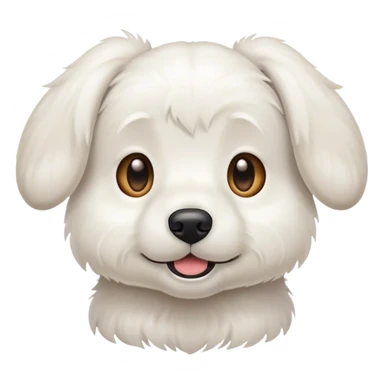 White dog with floppy ears sticker