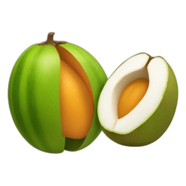 Un pamplemousse et une noix de coco sticker