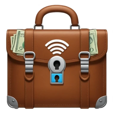 wifi money filled briefcase sticker