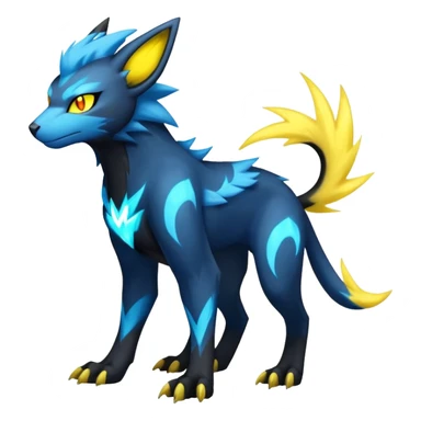 Manectric-Luxray-Draco-Fakémon-hybrid-creature (full body), 4 legs sticker