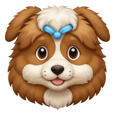 puppy face with white bone  sticker