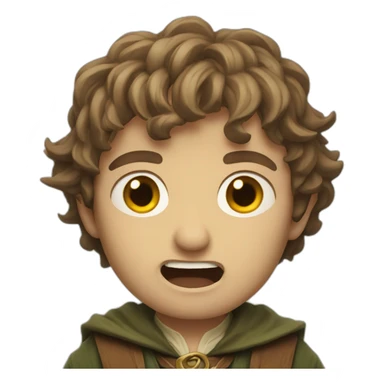 pleading hobbit sticker