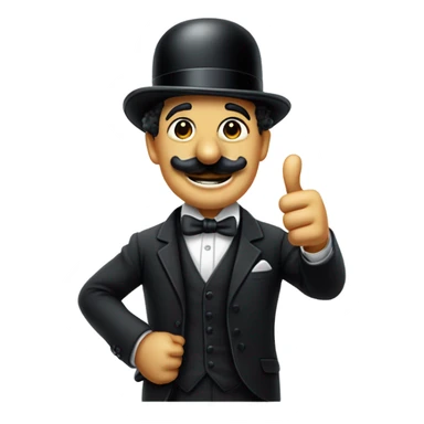 Charlie Chaplin thumbs up sticker