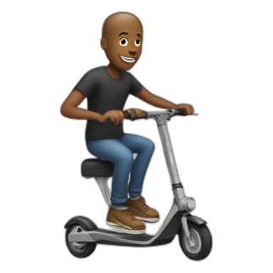 Man doing Scooter tricks sticker