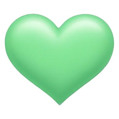 Pastel green heart emoji sticker