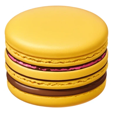 a single of yellow macaron with chocolate cream



















 sticker