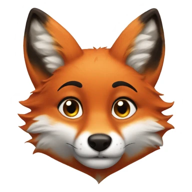 red fox female furry pog sticker