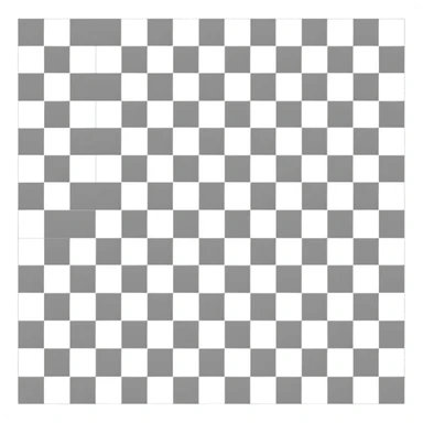 Gray and white checkered pattern, 8x8 grid, minimalist design, flat colors sticker