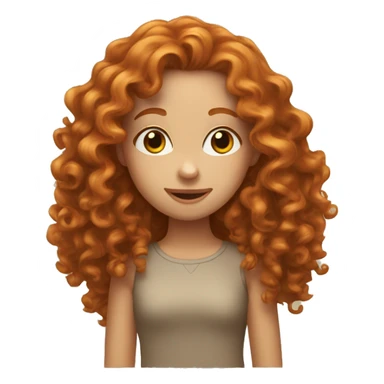 Curly hair ginger girl sticker
