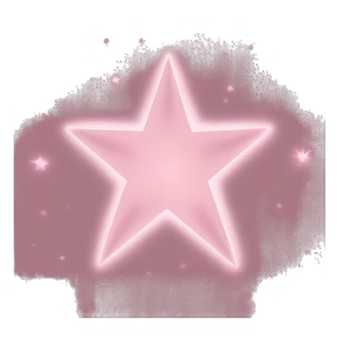 Three small light pink , 4-pointed sparks grouped together. The stars have a slightly elongated shape, giving them a twinkling effect. They vary in size, with the largest star in the center and two smaller stars on either side.  sticker