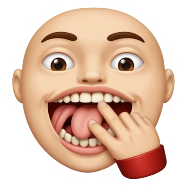 Una boca mordiendo el dedo sticker