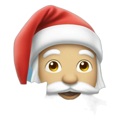 santa in a garden sticker