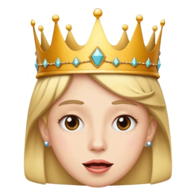 Silly face with a crown sticker