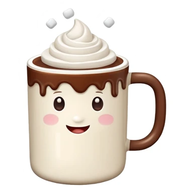 white mug of hot chocolate sticker