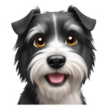 Black and white Aussie terrier mix dog sticker