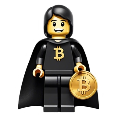 lego homme vêtement noir bitcoin sticker