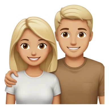 Girlfriend brunette boyfriend blond  sticker