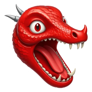 Forked serpent tongue emerging from shadowed mouth, seductive and threatening sticker