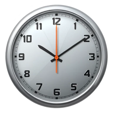 Create a round silver clock now. sticker