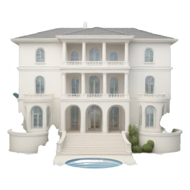 white luxury villa sticker