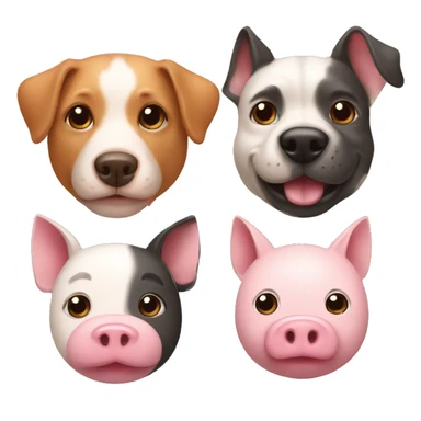 cat&pig&dog sticker