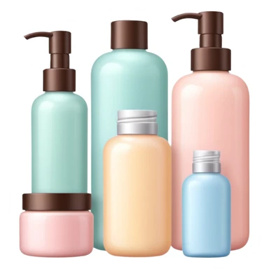 Skin care with pastel colors sticker