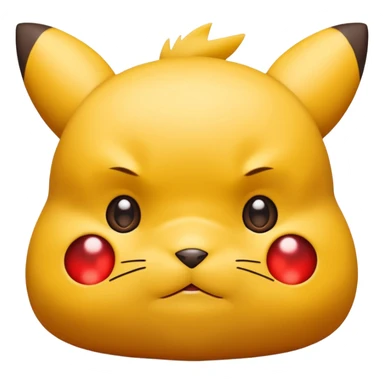 Un Pikachu rouge qui et triste sticker