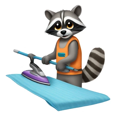 racoon ironing sticker