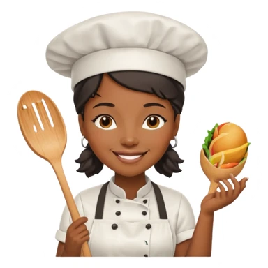 Food Truck Chef black woman sticker