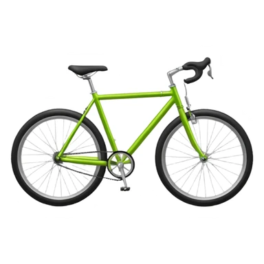 Lime green bicycle  sticker