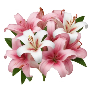 pink lillie’s flowers sticker