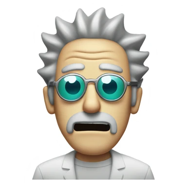 rick from rick and morty with sunglasses sticker
