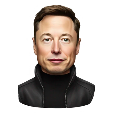 Elon Musk with a ski mask sticker